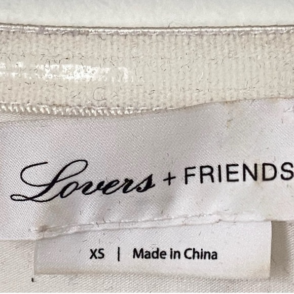 Alessandra Top Lovers+Friends / Revolve off the shoulder flared button crop top - Picture 6 of 6